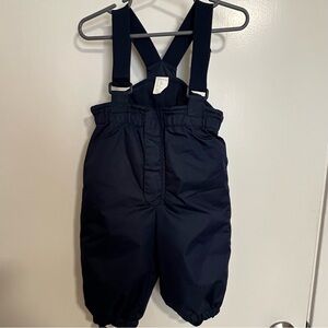 Navy blue snow bib